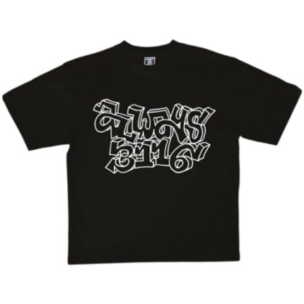 Adwysd 3116 Tshirt – Black front