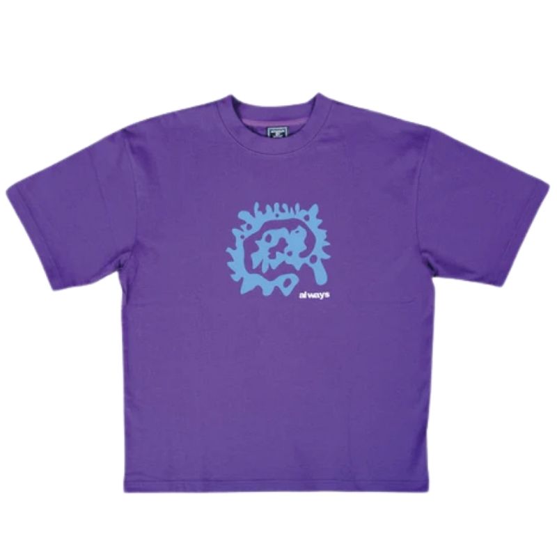 Adwysd @ Splatter T Shirt – Purple front Adwysd @ Splatter T-Shirt – Purple