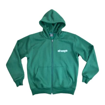 Adwysd Always Green Zip Up Hoodie front