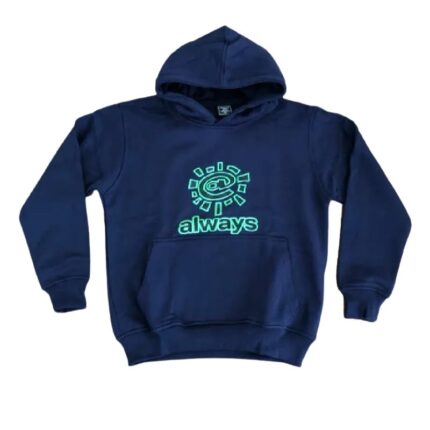 Adwysd Always Logo Hoodie Navy front