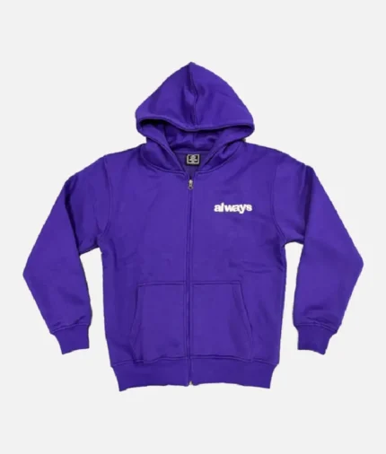 Adwysd Always Up Purple Zip Up Hoodie 2
