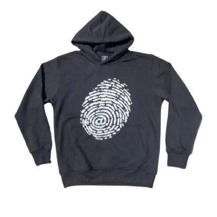Adwysd Black Fingerprint Hoodie front