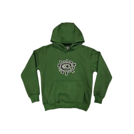 Adwysd Green Sun embroidered hoodie front
