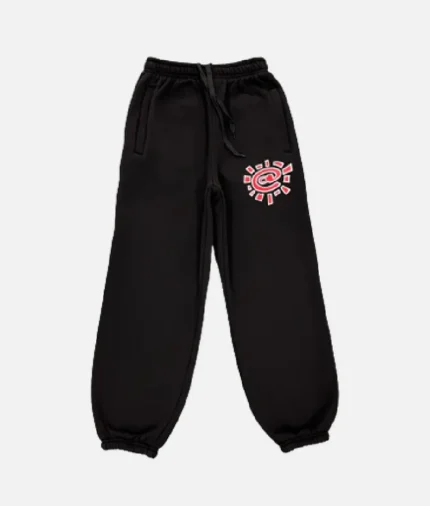 Adwysd Relaxed Joggers Black Red 2
