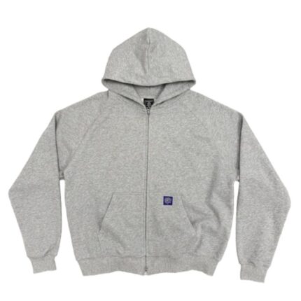Core Raglan Zip Up Hood - Grey Marl