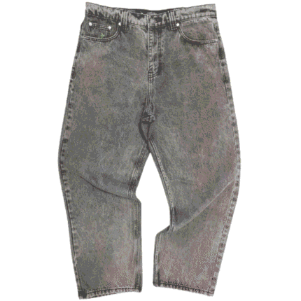 grey stonewash unisex denim front